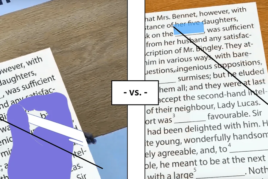 Mixed Reality Drift project image showing a person writing on a virtual page